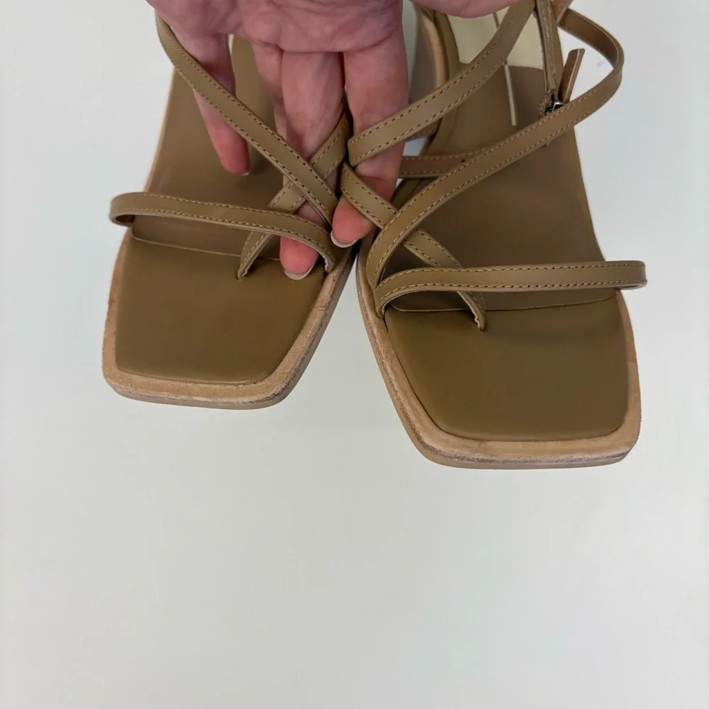 Dolce Vita || Gemini Wedge Sandals Strappy Tan Beige Nude 9.5‎ NWOB